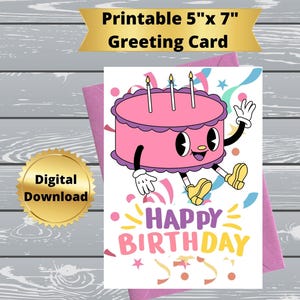 Carte d'anniversaire imprimable, carte d'anniversaire imprimable drôle, carte d'anniversaire numérique avec citation drôle, carte de voeux 5 x 7, 11