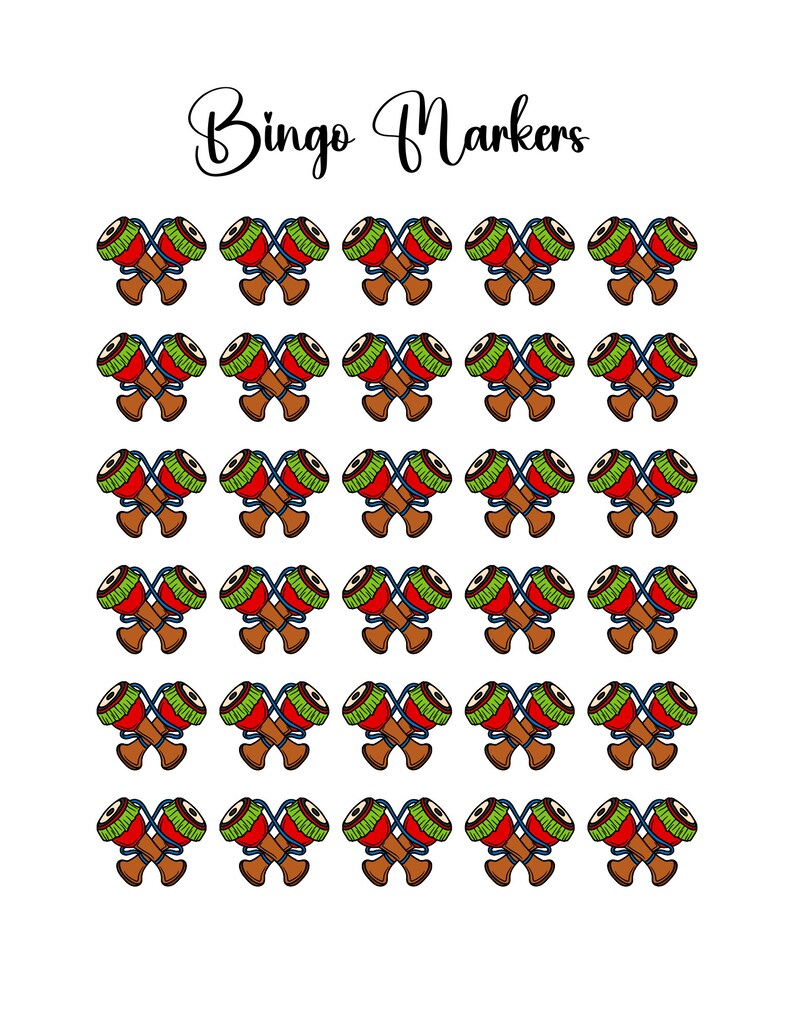 Bingo Calling Cards, Printable Bingo Game With Large Cards, Animal