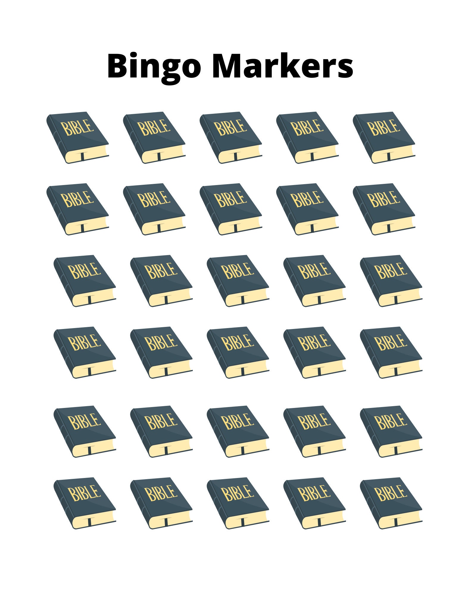Books of the Bible Bingo, Bible Bingo for Kids, Printable Bible Game