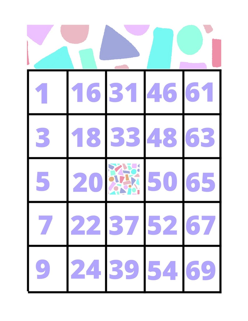 Bingo Ranges Colorful BINGO Game, Calling Cards BINGO, Instantly Play BINGO ...