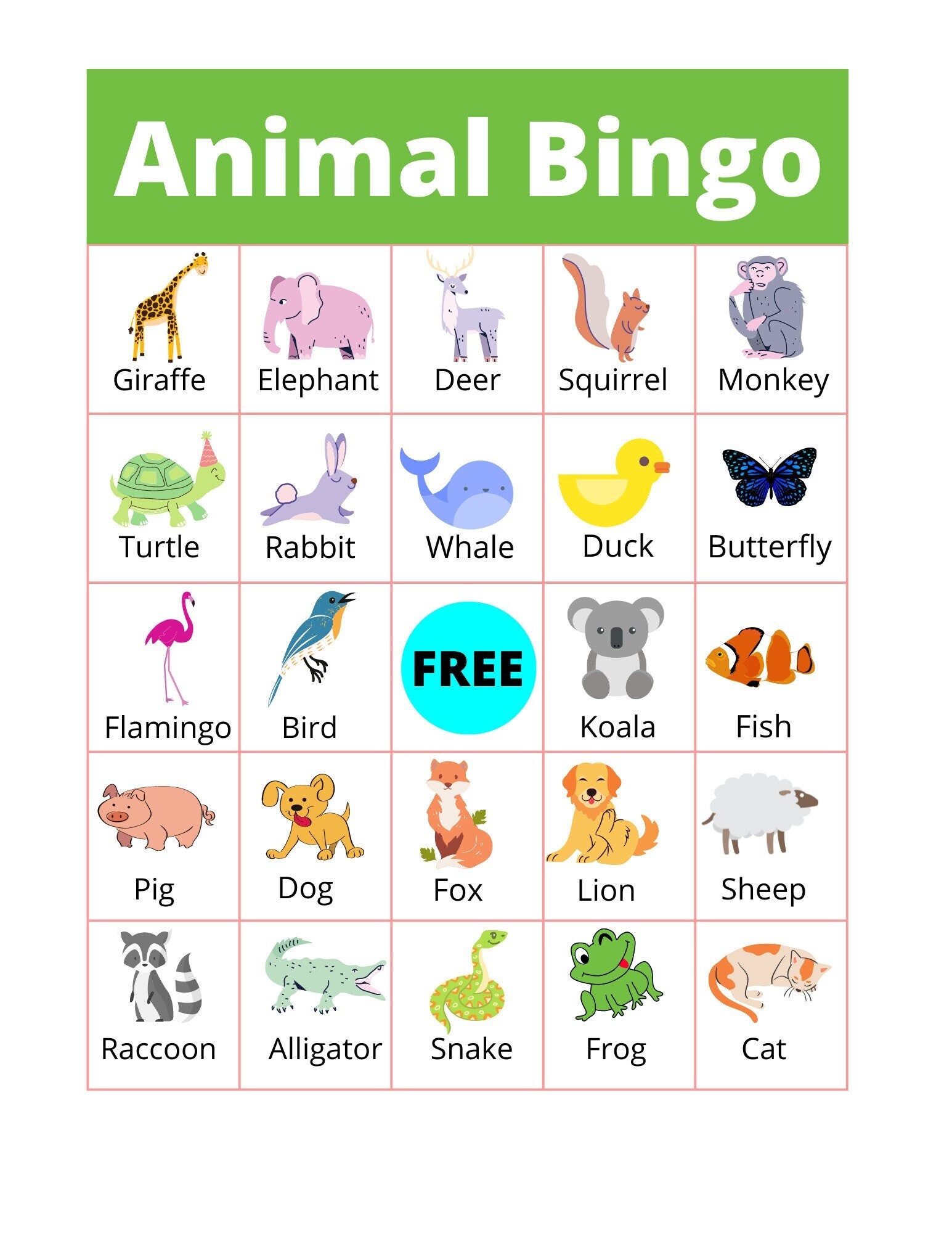 Play Bingo Instantly With This Animal Bingo Bundle Bingo With - Etsy Canada Play Bingo Instantly With This Animal Bingo Bundle Bingo With - Etsy Canada