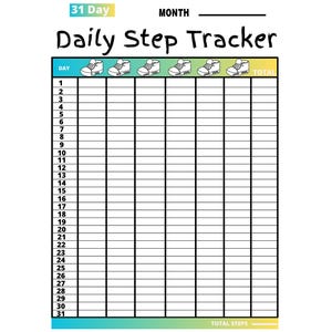 31 dagen stappenteller maandelijkse uitdaging afdrukbaar, wandeluitdagingtracker, maandelijks stappenlogboek, stappenteller, dagelijks stappenlogboek, fitnessplanner5