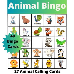 Jeu de bingo avec animaux pour enfants, Cartes de bingo avec animaux à imprimer, Jeu de bingo avec animaux, Cartes de bingo à imprimer avec animaux, Jeu amusant pour enfants, Jeu 6