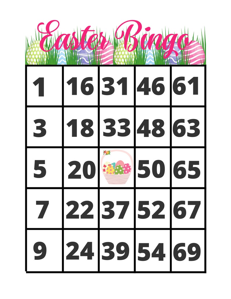 Easter Bingo Game Bingo Game Bundle to Play Easter Bingo Etsy