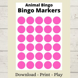 Bingo Calling Cards Printable Bingo Game With Large Cards - Etsy