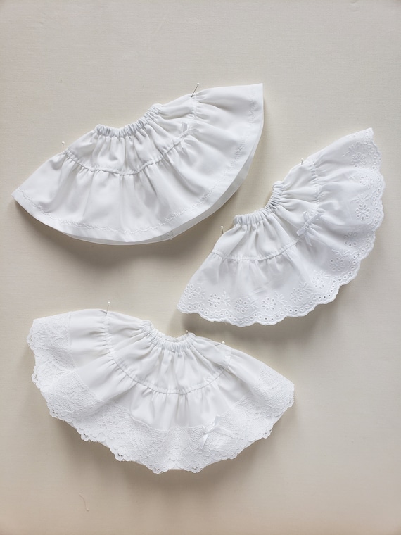White {4 inch} half-slip petticoat for 13" dolls Paola Reina, Wellie Wisher, Little Darling