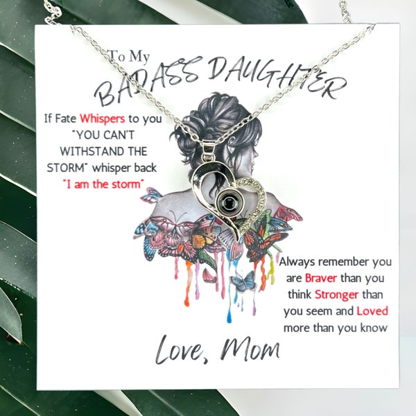 Necklace for Badass daughter, Daughter Gift ideas, Gift for Daughter from Mom, Daughter Gifts, Mother Gift to Daughter, Badass Daughter Gift