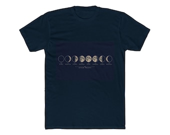 Lunar Phases Vintage Astronomy Chart Moon Cycle Tee