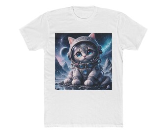 Cat Astronaut Alien Planet Whimsical Sci-Fi Tee