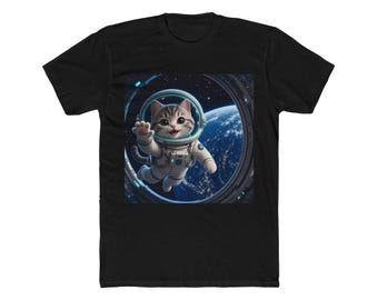 SpaceCat Space Station Floating T-Shirt