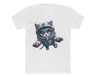 Cat Astronaut Helmet Transparent Cosmic Adventure Tee
