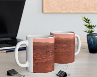 Mars Red Planet Surface Ceramic Coffee Mug