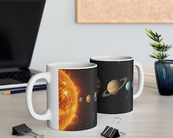 Solar System Eight Planets Ceramic Coffee Mug