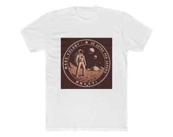 Mars Colony Red Planet Vintage Sci-Fi Illustration Tee