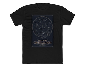 Northern Constellations Star Map Vintage Astronomy Tee