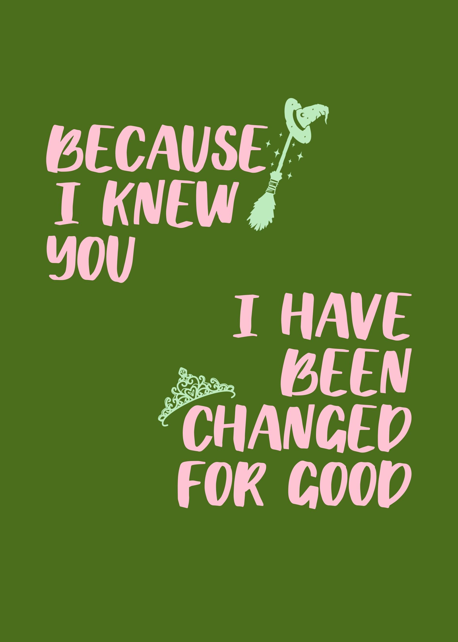 Changed for Good Wicked Art Print Poster, Movie Theatre Broadway ...