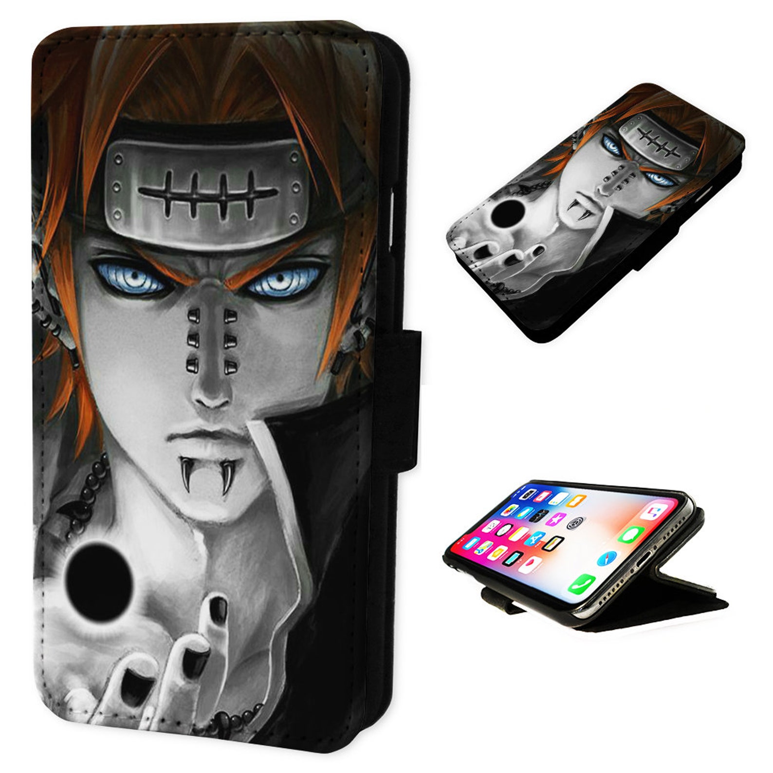 Naruto Shippuden Flip Phone Case Wallet Cover For iPhone 6 7 Etsy
