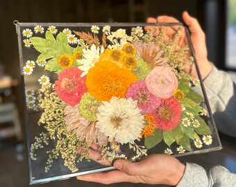 11x14 | Flower Preservation  | Wedding Flowers | Memorial Flowers | Dry Flower Art | Flower Keepsake | Flower Preservation | Keepsake