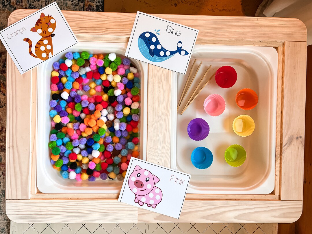 Sensory Bin Kit Color Matching Sensory Ikea Sensory Bin Rainbow Colors Toddler Sensory Bin Play