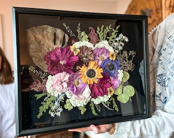 16x20 Shadow Box | Flower Preservation  | Wedding Flower | Memorial Flower | Flower Art | Flower Keepsake | Flower Preservation | Keepsake