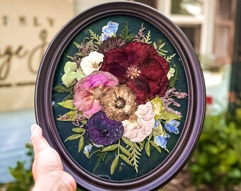 11x14 Oval | Flower Preservation | Wedding Flowers | Memorial