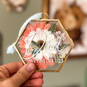 Custom Pressed Flower Ornament Preservation | Magnet | Pressed Flowers | Memorial Flowers | Wedding Flowers | Keepsake  | No Reservations