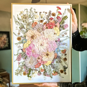18x24 | Custom Pressed Flower Preservation | Pressed Flowers | Memorial Flowers | Wedding Flowers | Keepsake | Gift | Glass