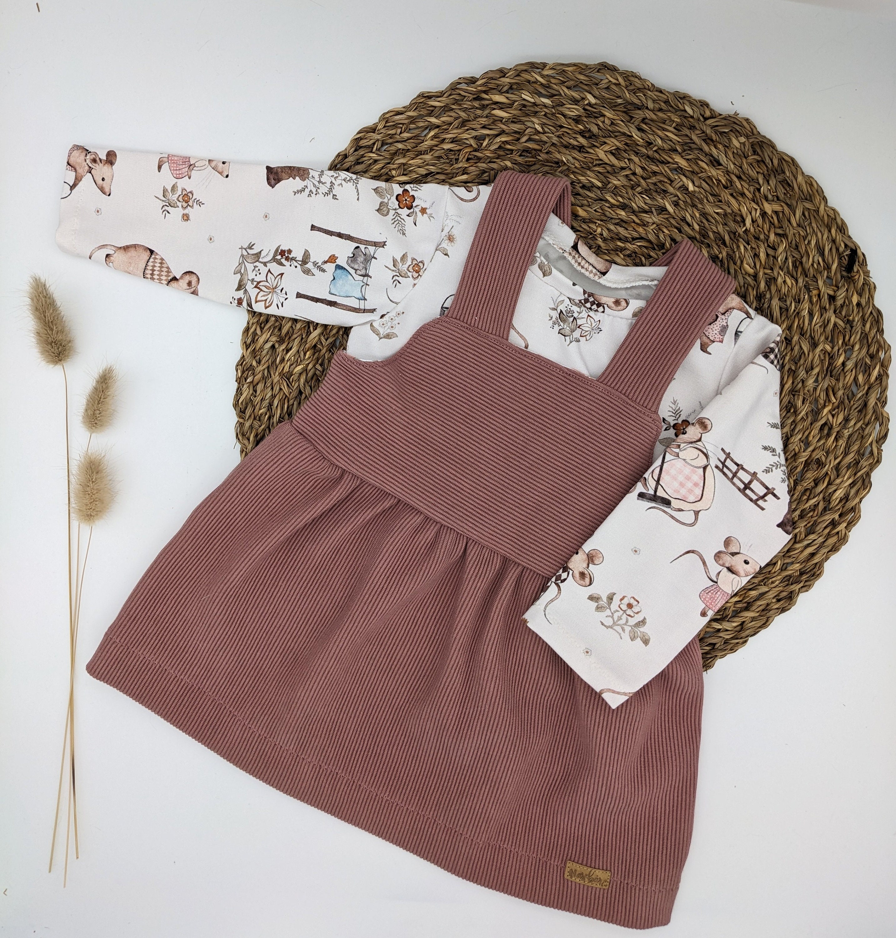 Baby pink dungaree dress deals