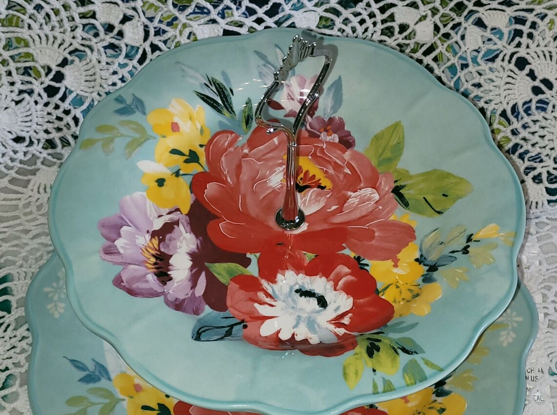 PIONEER WOMAN SWEET Romance Tier Tray Serving Tray Romantic