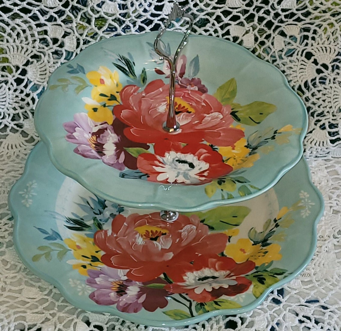 PIONEER WOMAN SWEET Romance Tier Tray Serving Tray Etsy UK