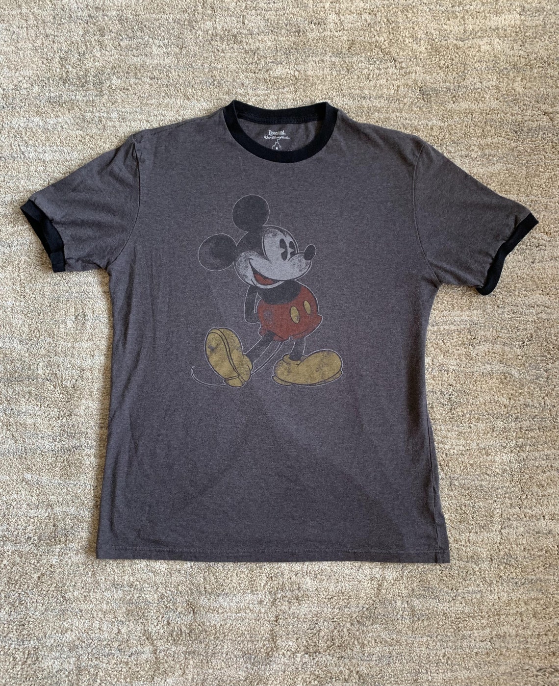 Mickey Mouse Dark Gray Medium Short Sleeve Shirt | Etsy