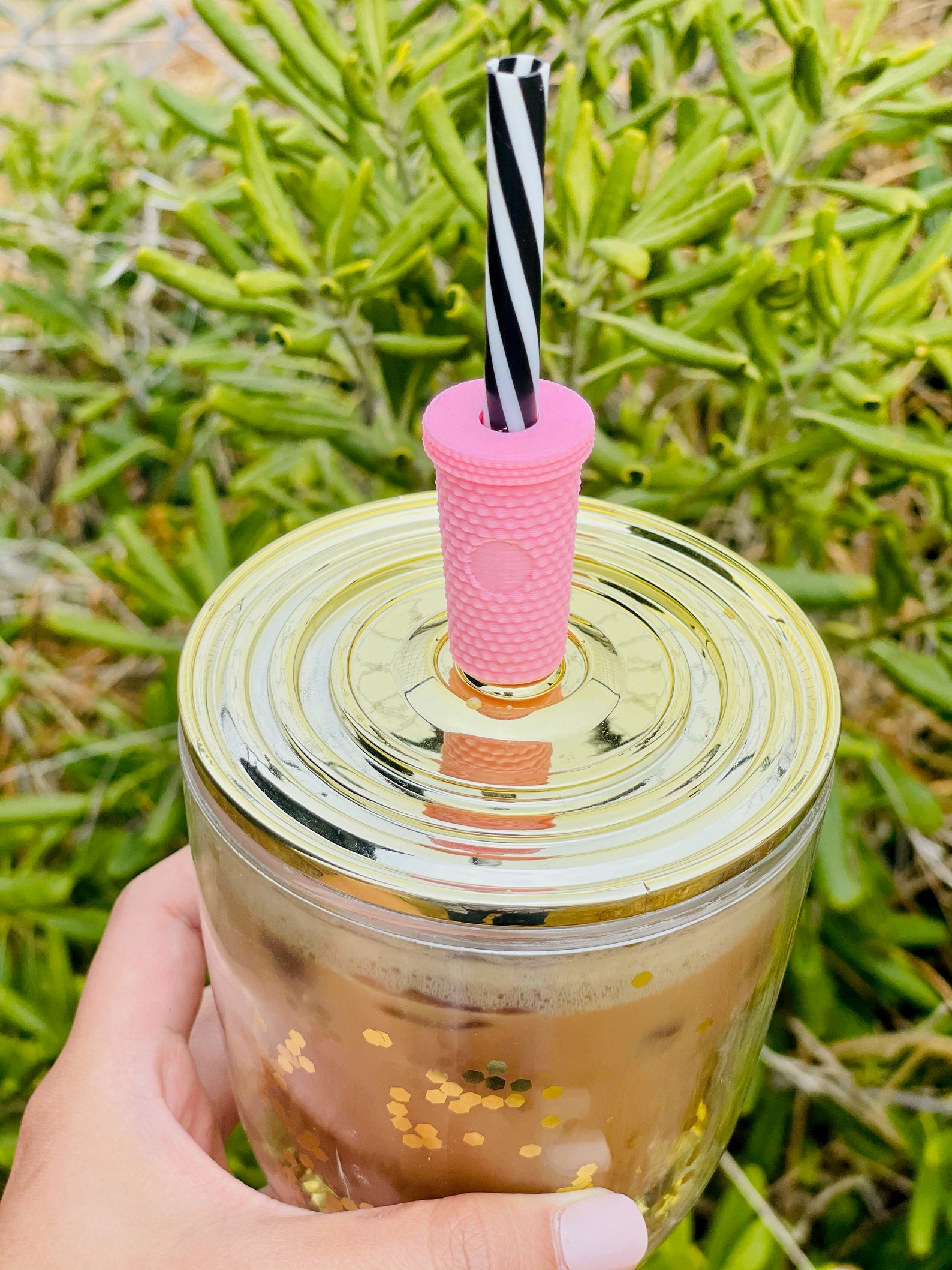 Studded Tumbler Straw Topper Etsy