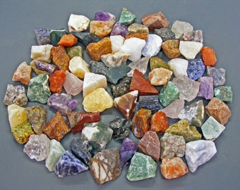 1 kg bunt gemischte EDELSTEINE Rohsteine Mix Wassersteine Edelsteine Schleifsteine 2,5 - 3 cm / 60 - 80 Steine