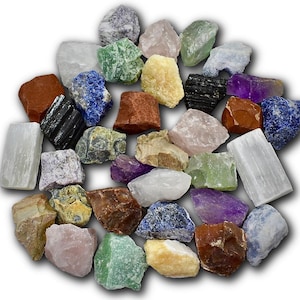 1 kg bunt gemischte EDELSTEINE Rohsteine Mix Wassersteine Edelsteine Schleifsteine 3 - 4,5 cm / 25 - 30 Steine