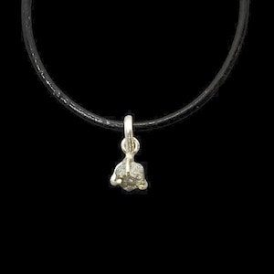 Echter DIAMANT ROHDIAMANT Diamantanhänger gefasst in 925er Silber mit Band #xx