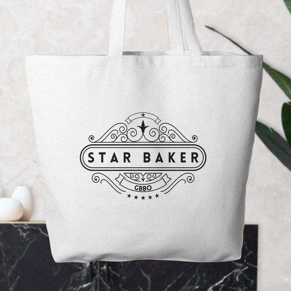 GBBO Star Baker Oversized Tote| Great British Bake-Off, Paul Hollywood, Signature Bake, Bread Week, Scrummy, Baker Gift, Culinary Arts