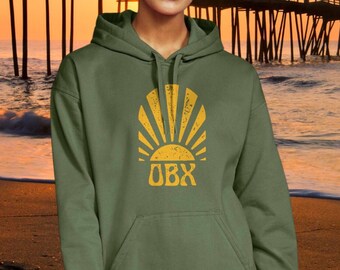 OBX Sunburst Hooded Sweatshirt | Outer Banks Hoodie, Pogue Life, P4L, OBX North Carolina, John B, JJ, Rafe Cameron, Summer Gift Souvenir