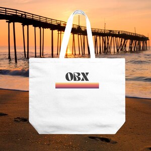 OBX Vintage Rainbow Oversized Tote| Pogue Life, P4L, OBX North Carolina, Outer Banks Tote Bag, John B, Chase Stokes, OBX Life Summer Tote