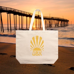 OBX Sunburst Oversized Tote | Pogue Life, P4L, OBX North Carolina, Outer Banks Tote bag, John B, Chase Stokes, OBX Life Summer Beach Tote