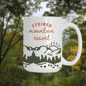 Steiner Mountain Resort Mug | The Marvelous Mrs. Maisel Mug, Rachel Brosnahan, Mrs Maisel Gift, Catskills Mug, Coffee Gifts, 11oz or 15oz