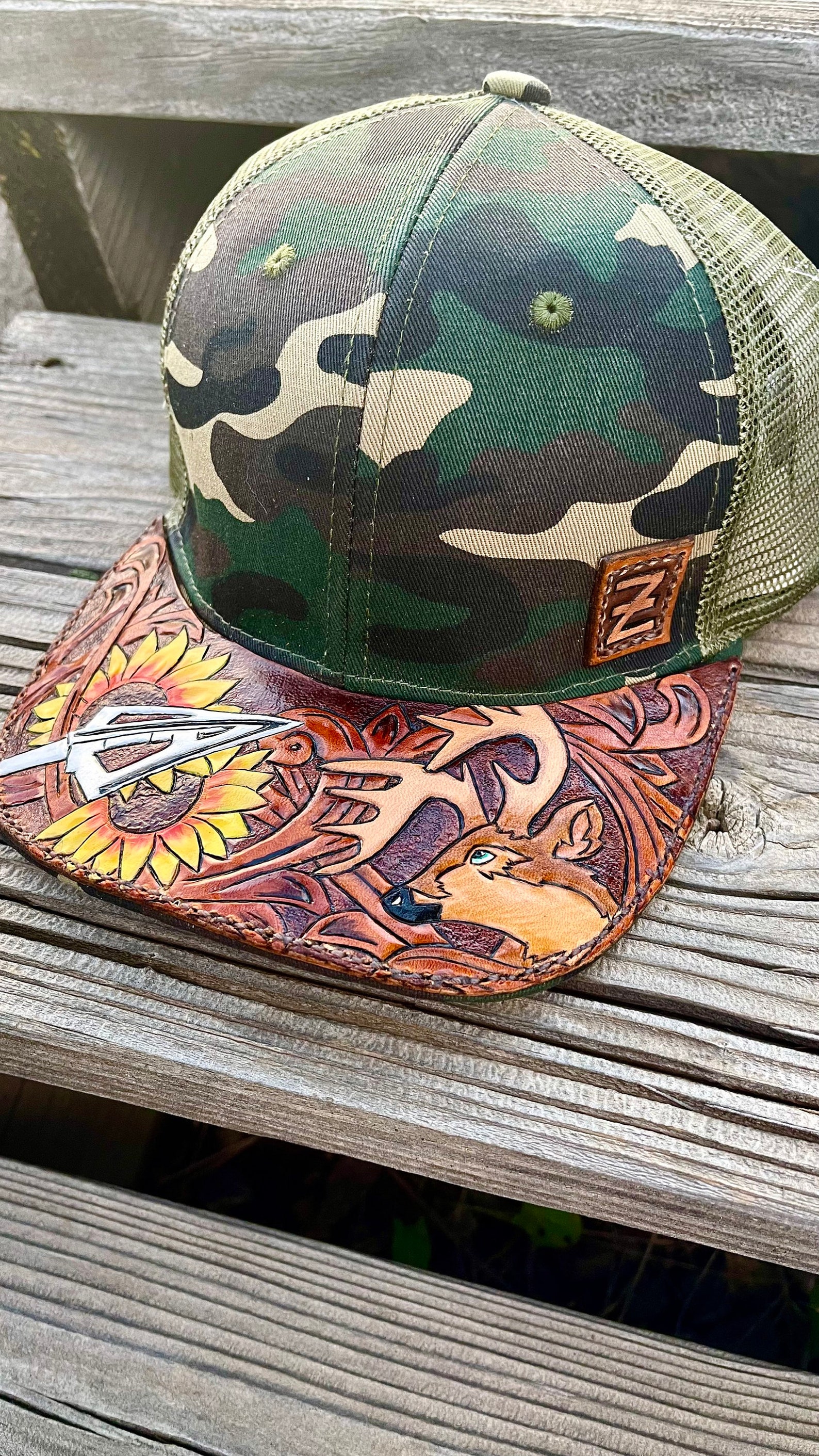 Hat brim Patch Made to order custom tooled leather hats Etsy