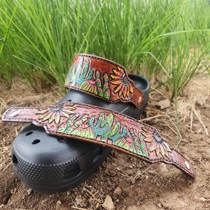 MADE TO ORDER custom made leather Croc straps (photos are examples of past orders and are not ready to ship items)