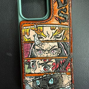 MADE TO ORDER (made at time of order) custom leather phone case