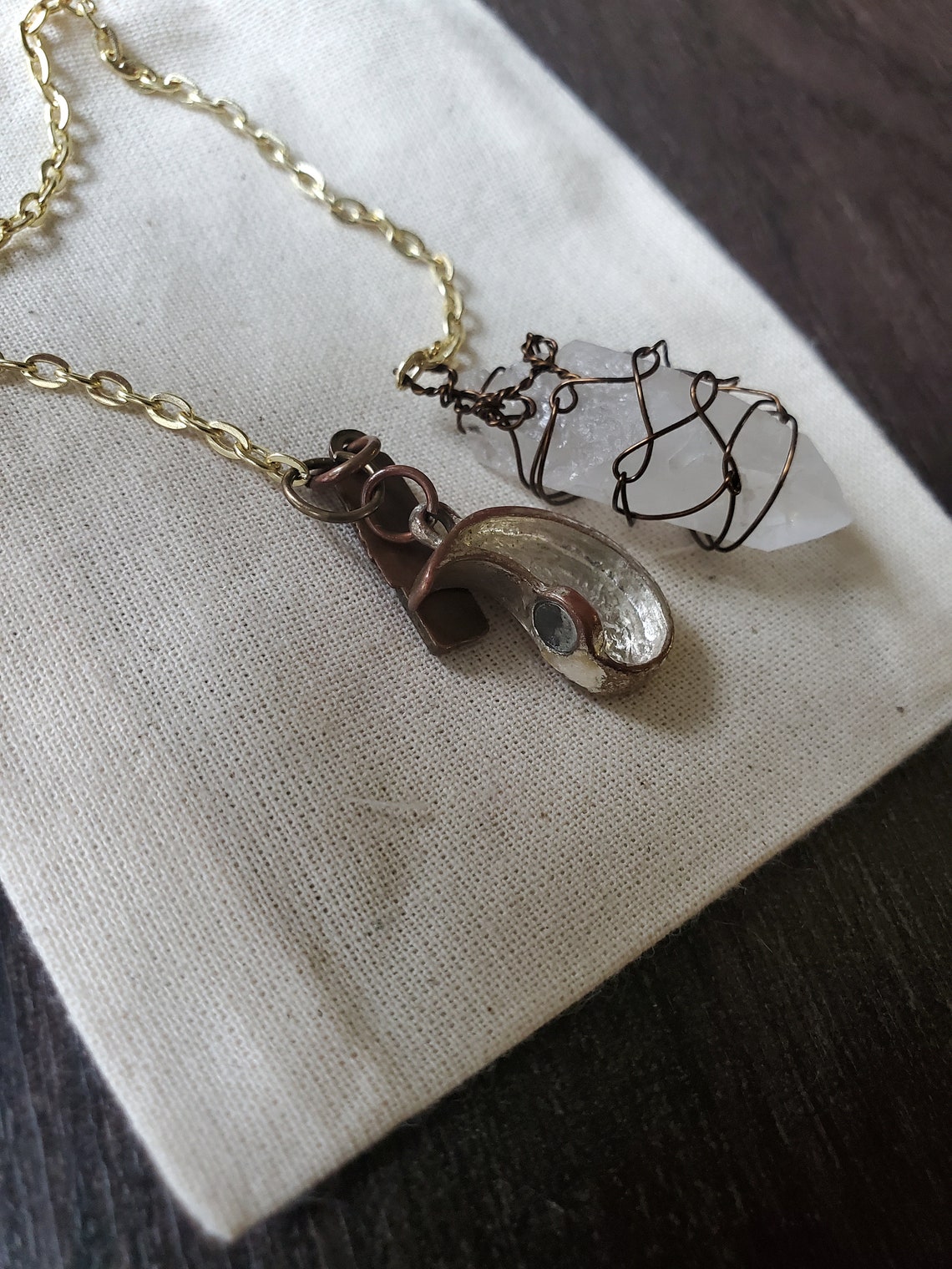 Wirewrapped Clear Quartz Pendulum Etsy