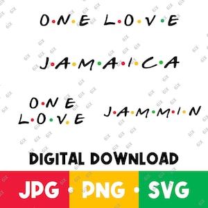 Jamaikanisch SVG PNG JPG | Eine Liebe | Jamaika | Jammin | Rasta | Jamaikanische Geschenke | Karibik | T-Shirt aus Jamaika Tasse | Zeichen | Liebe | Gesägt