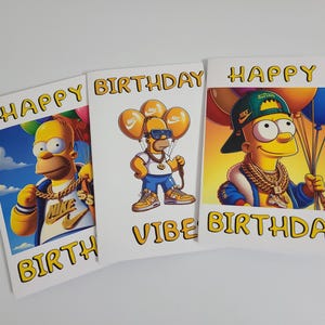 Carte d'anniversaire vierge | Dessin animé des années 90 | Personnages de dessins animés d'émissions de télévision | Ambiance d'anniversaire | Frais | Uniques | Culture populaire | Cadeau d'anniversaire | Pour les garçons |