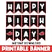PRINTABLE Happy Birthday Banner | Red Black White | Birthday ...