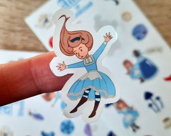 Folha de adesivos de Alice no país das maravilhas