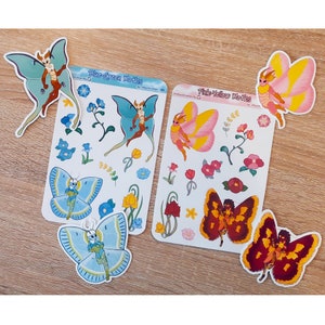 Feuilles d'autocollants Moth Faerie