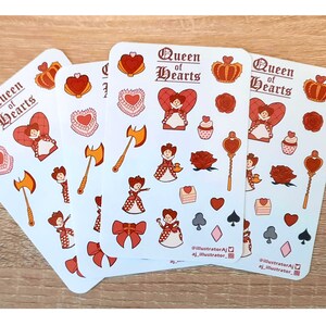 Queen of Hearts Sticker Sheet